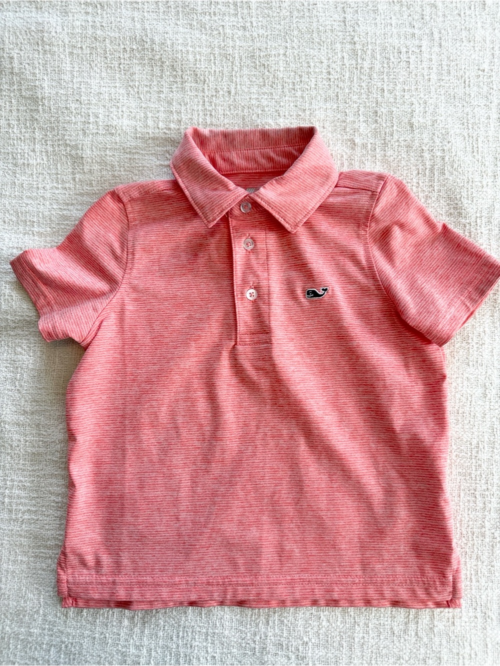 Vineyard Vines 3T Performance Bright Coral Polo